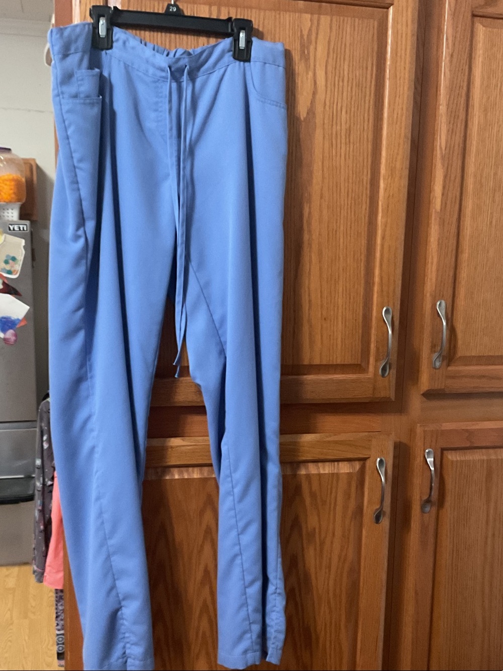 Light Blue Drawstring Scrub Pants greys anatomy size medium